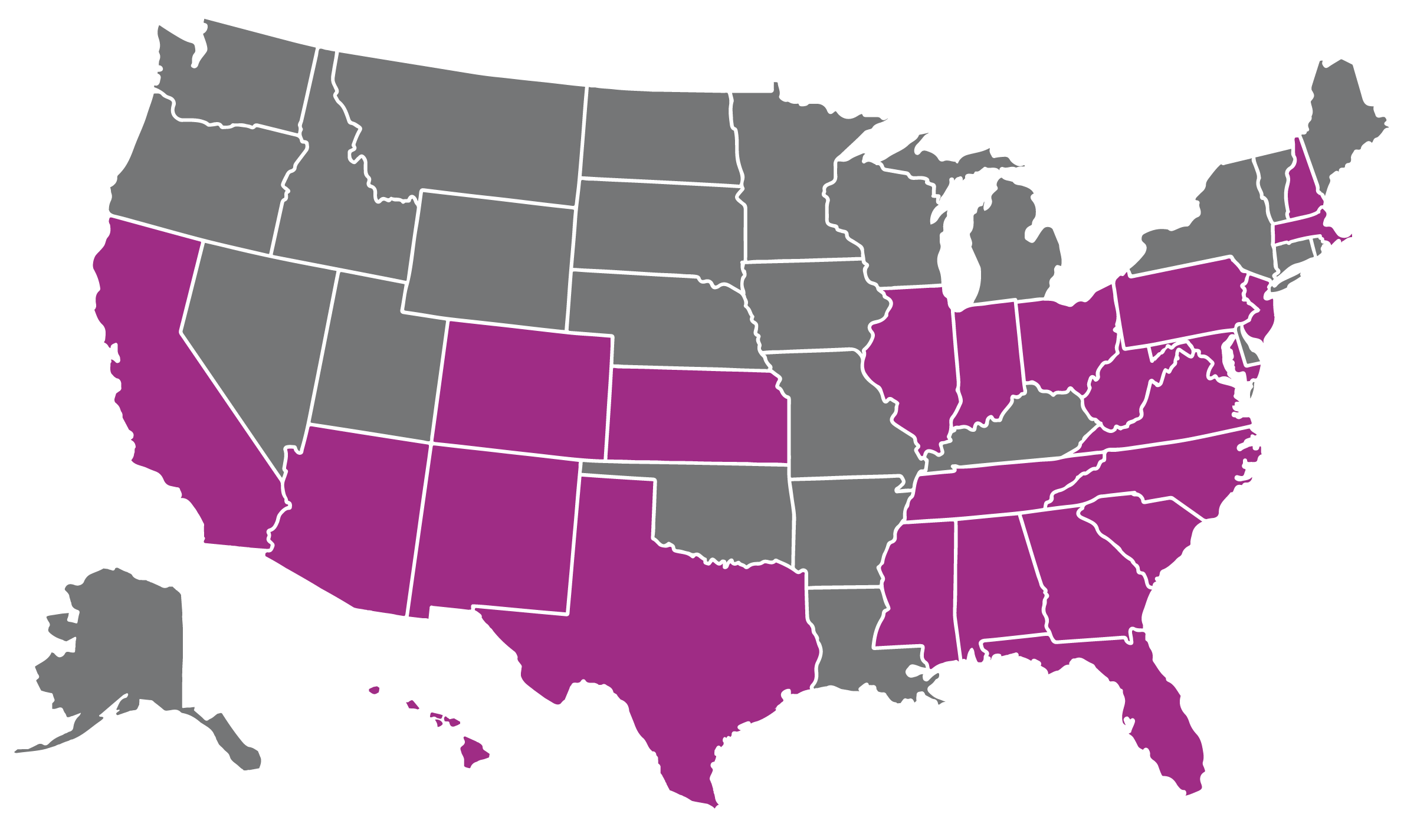 SMS-Map United Stats Map of SMS Customers